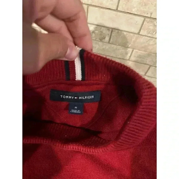 Mens Tommy Hilfiger Signature  Logo Crewneck Cotton Sweater dr - Picture 3 of 6